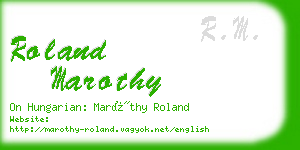 roland marothy business card